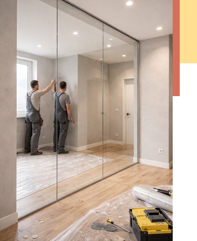 Безрамные стеклянные перегородки в мирном — монтаж от 9604 руб. | ОТДЕЛОЧНИК-Мир