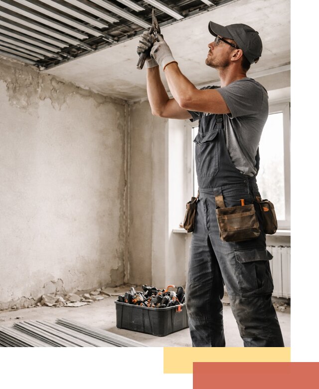 Демонтаж реечного потолка в мирном быстро и аккуратно