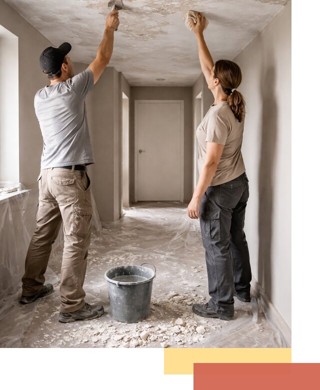 Удаление побелки с потолка в мирном — быстро и аккуратно