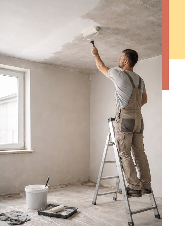 Грунтовка потолка в мирном от 2527 руб. — быстро и недорого | ОТДЕЛОЧНИК-Мир