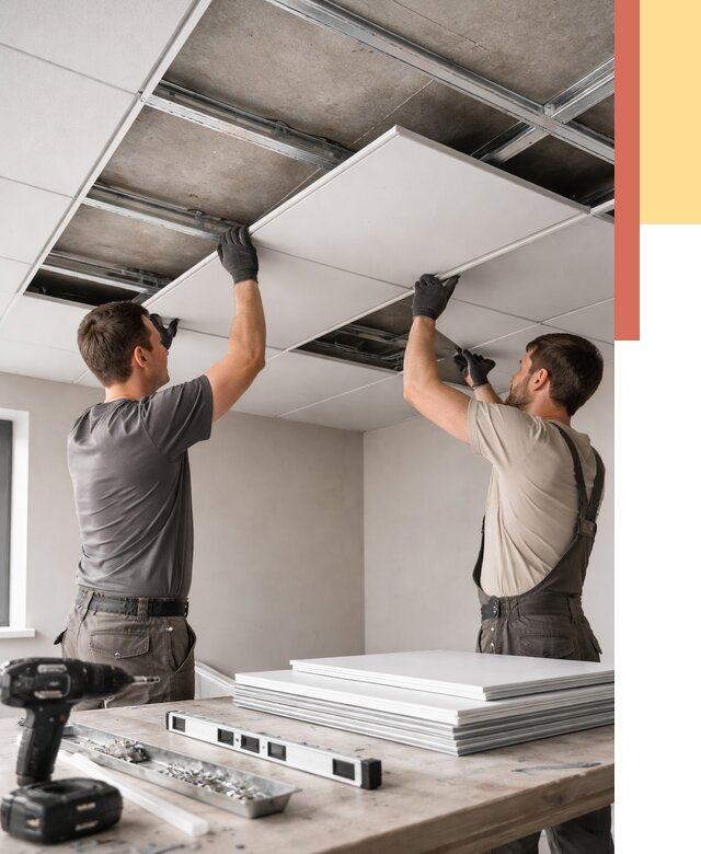 Монтаж кассетного потолка в мирном от 4549 руб/м2 — установка и сборка | ОТДЕЛОЧНИК-Мир