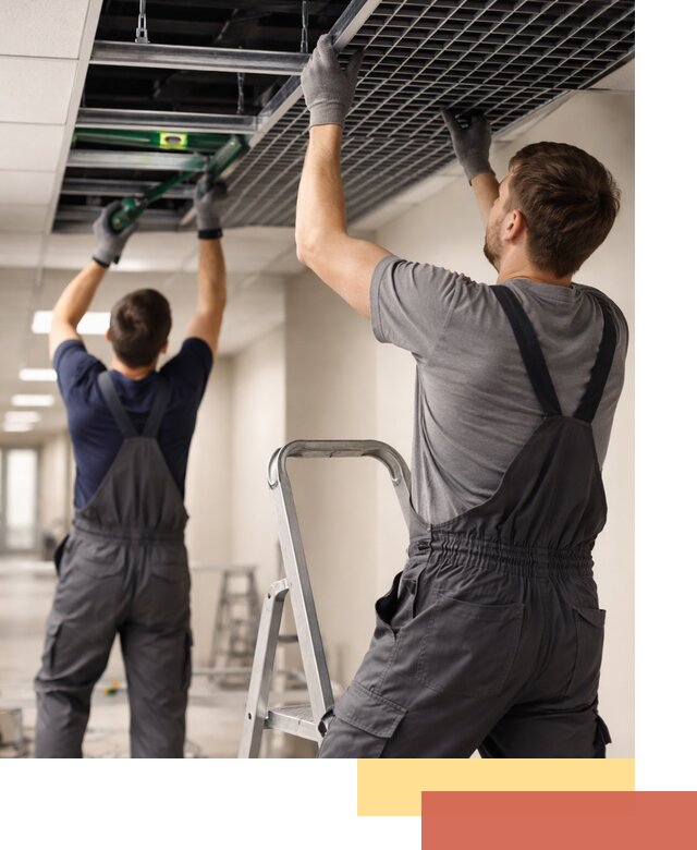 Монтаж потолка Грильято в мирном: установка под ключ качественно