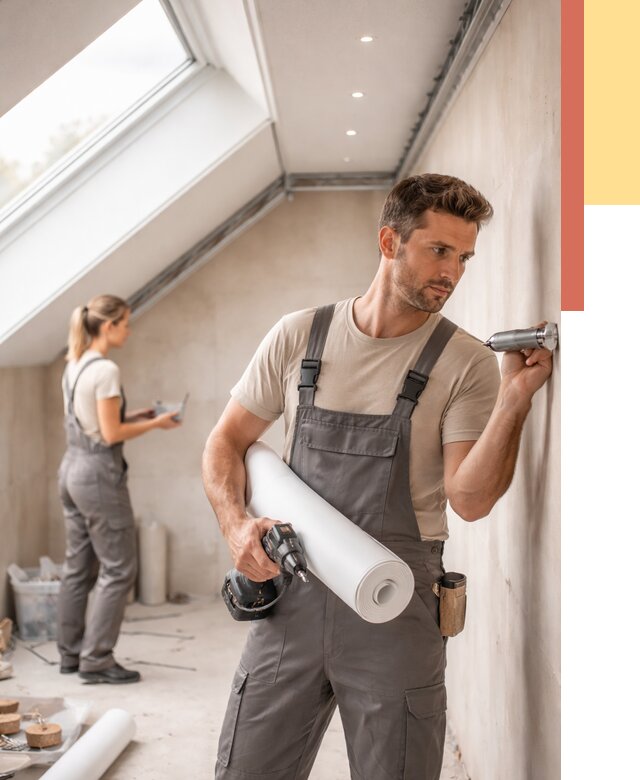 Монтаж натяжного потолка на мансарде в мирном от 3538 руб. | ОТДЕЛОЧНИК-Мир