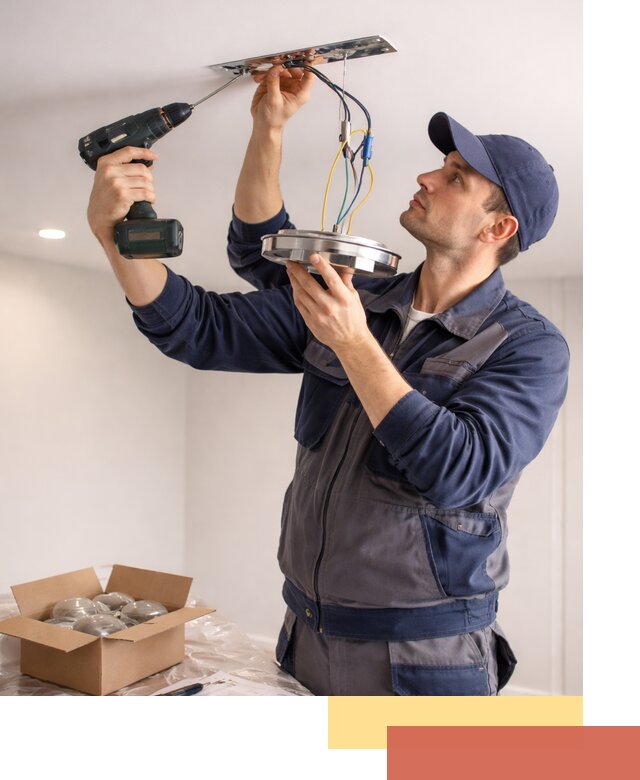 Установка люстры в натяжной потолок в мирном