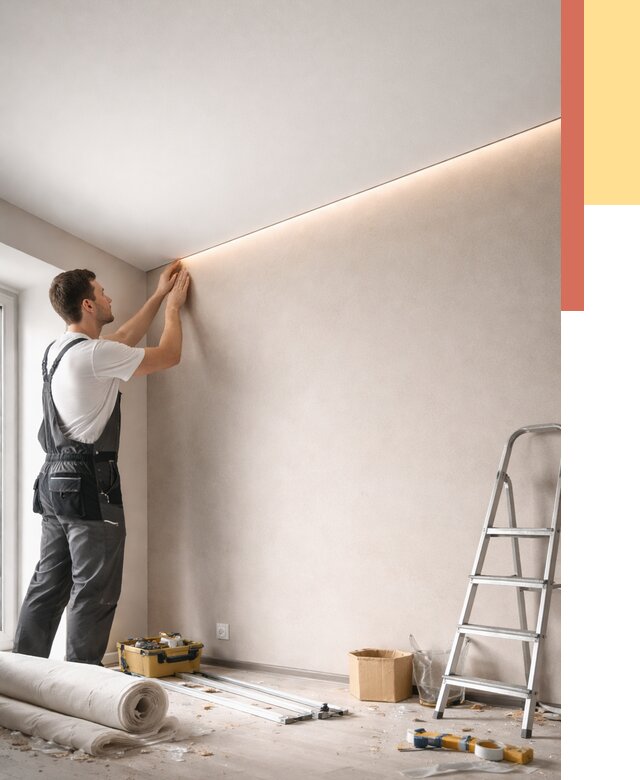 Теневые натяжные потолки в мирном от 8289 руб. под ключ | ОТДЕЛОЧНИК-Мир