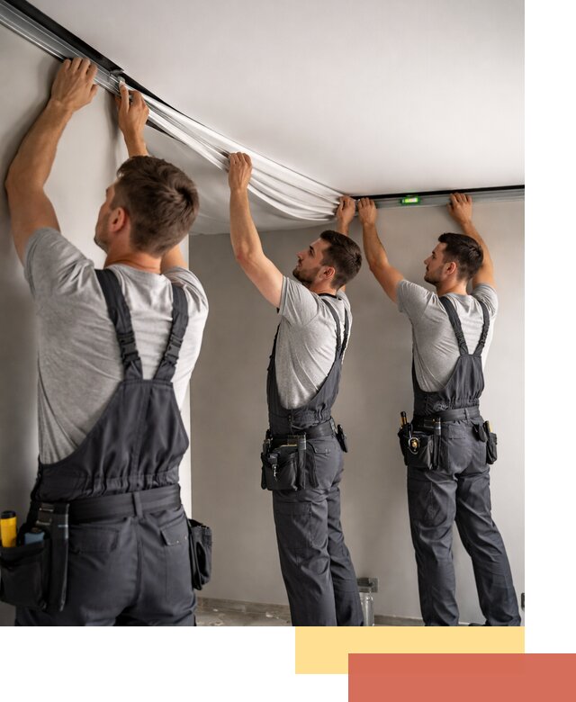 Теневые натяжные потолки в мирном: монтаж и отделка быстро и качественно