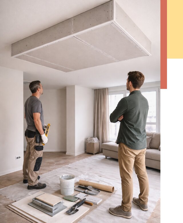 Короб на потолке из гипсокартона в мирном от 2224 руб. — монтаж и услуги под ключ | ОТДЕЛОЧНИК-Мир