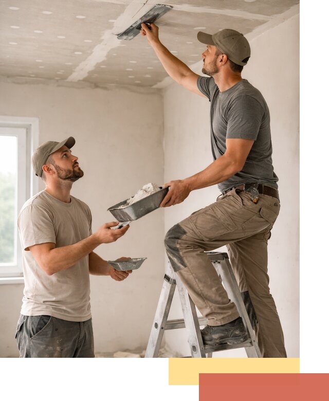 Шпаклевка потолка из гипсокартона в мирном качественно и быстро