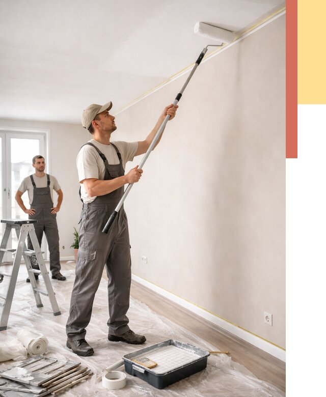 Покраска потолка из гипсокартона в мирном от 4549 руб./м2 — услуги под ключ | ОТДЕЛОЧНИК-Мир