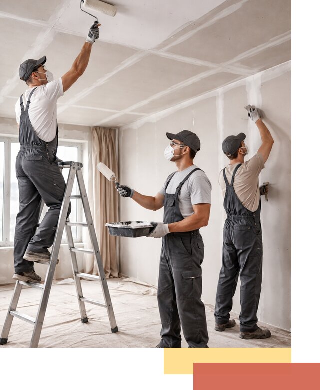 Покраска потолка из гипсокартона в мирном качественно и недорого