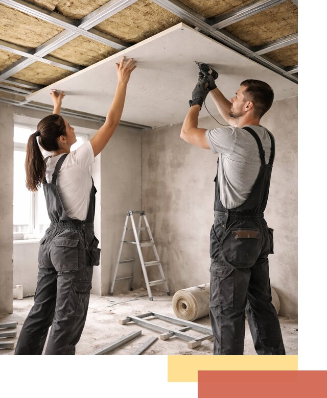 Звукоизоляция потолка из ГКЛ в мирном профессионально и надежно