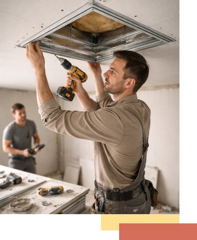 Монтаж люка в потолок из ГКЛ в мирном