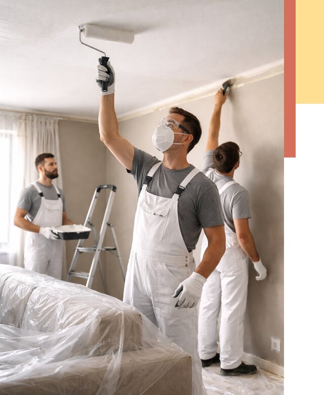 Покраска потолка водоэмельсионной краской в мирном от 2224 руб/м² — услуги под ключ | ОТДЕЛОЧНИК-Мир