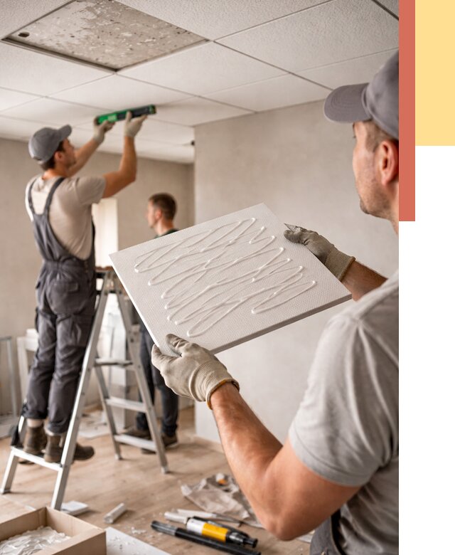 Монтаж потолочной плитки в мирном от 4549 руб. — быстро и недорого | ОТДЕЛОЧНИК-Мир