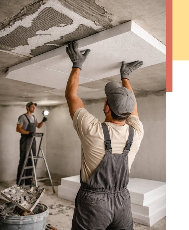 Утепление потолка пенопластом в мирном от 4549 руб/м2 — недорого и быстро | ОТДЕЛОЧНИК-Мир