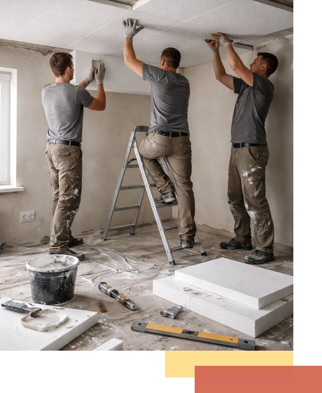 Утепление потолка пенопластом в мирном быстро и качественно