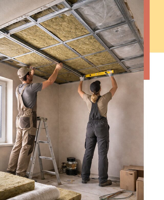 Шумоизоляция потолка в мирном от 1264 руб. под ключ — услуги ОТДЕЛОЧНИК-Мир