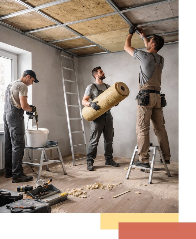 Шумоизоляция потолка в мирном: профессиональный монтаж и отделка